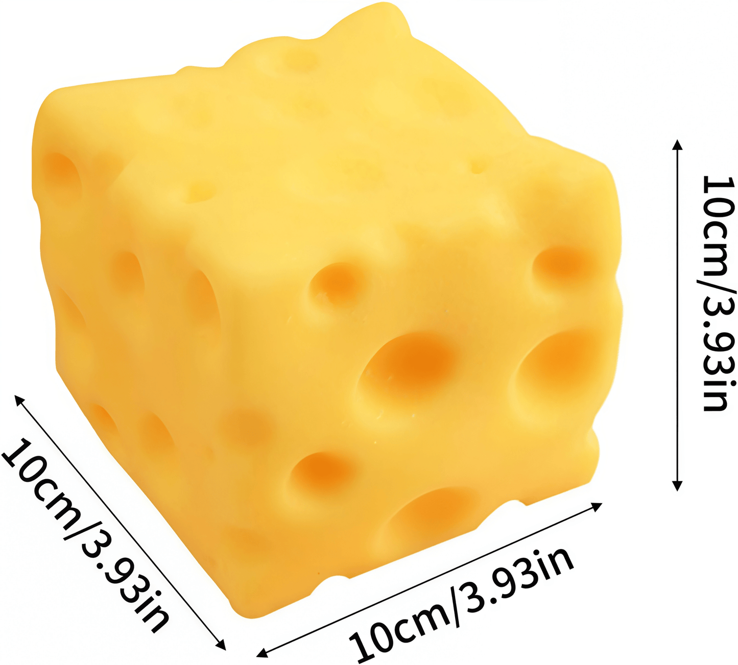Cheese Squishy Butter Toy, Super Soft Slow Rebound Squishy, Shapeable Kneadable Squeeze Ball with Clay Inside, Realistic Cheese Stress Relief Sensory Fidget Toy for Kids Adults - Buhigift