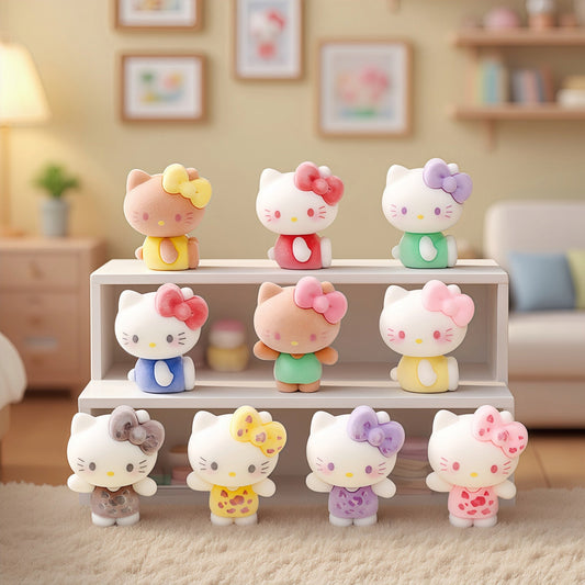 10Pcs/set Kawaii Kitty Cat Mini Figures - Cute Micro Collectible Charms for DIY Crafts & Desk Decor - Buhigift