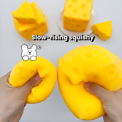 Cheese Squishy Butter Toy, Super Soft Slow Rebound Squishy, Shapeable Kneadable Squeeze Ball with Clay Inside, Realistic Cheese Stress Relief Sensory Fidget Toy for Kids Adults