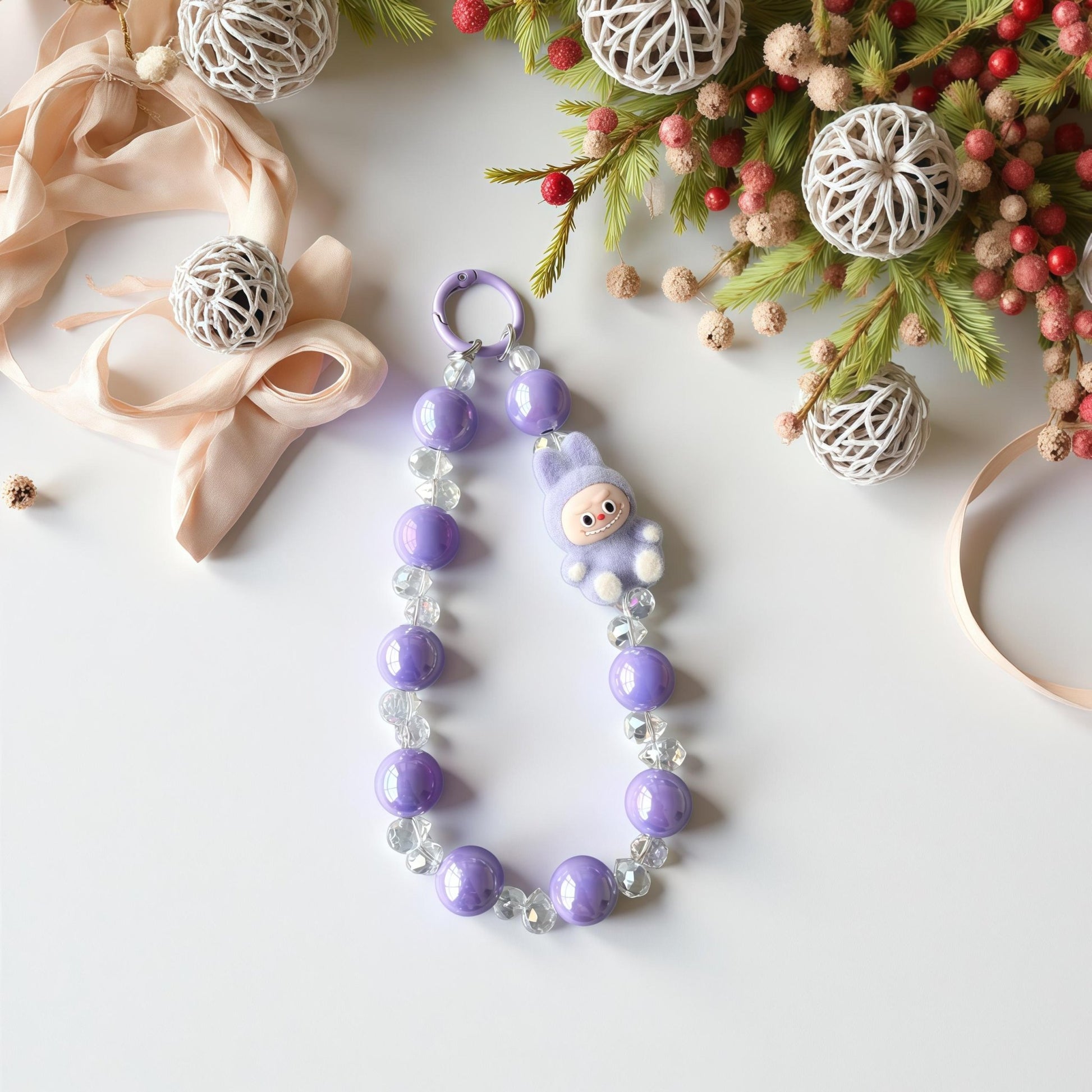 Beaded Keychain/Bag Charm/Holiday Gift - Buhigift