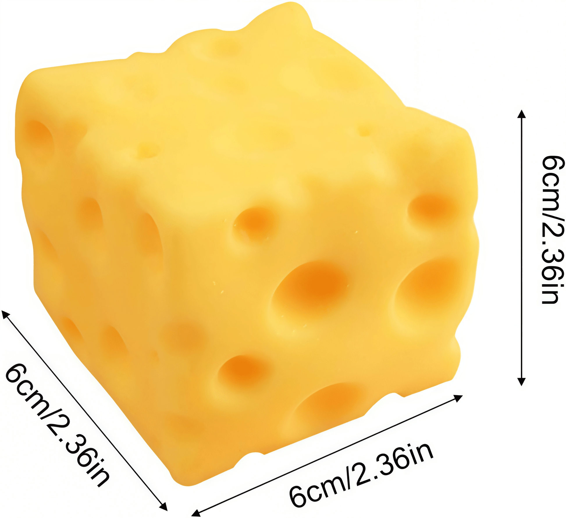 Cheese Squishy Butter Toy, Super Soft Slow Rebound Squishy, Shapeable Kneadable Squeeze Ball with Clay Inside, Realistic Cheese Stress Relief Sensory Fidget Toy for Kids Adults - Buhigift