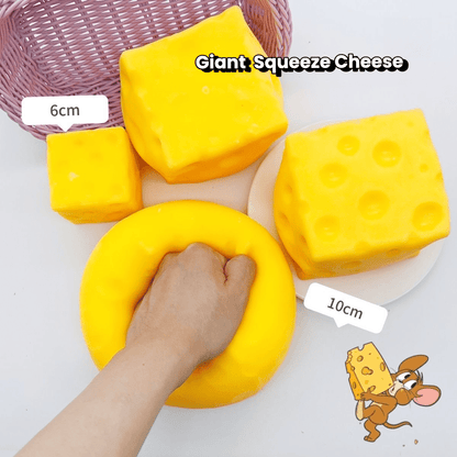 Cheese Squishy Butter Toy, Super Soft Slow Rebound Squishy, Shapeable Kneadable Squeeze Ball with Clay Inside, Realistic Cheese Stress Relief Sensory Fidget Toy for Kids Adults - Buhigift