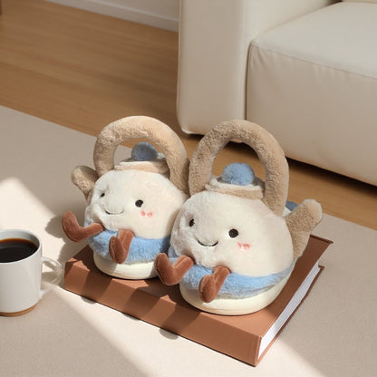 Cozy Christmas Slippers for Women - Plush Non-Slip Indoor Booties, Festive House Shoes - Buhigift