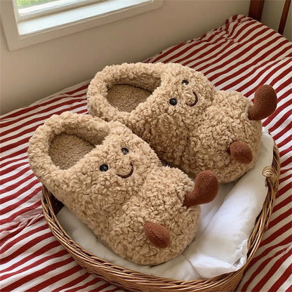 Cozy Christmas Slippers for Women - Plush Non-Slip Indoor Booties, Festive House Shoes - Buhigift