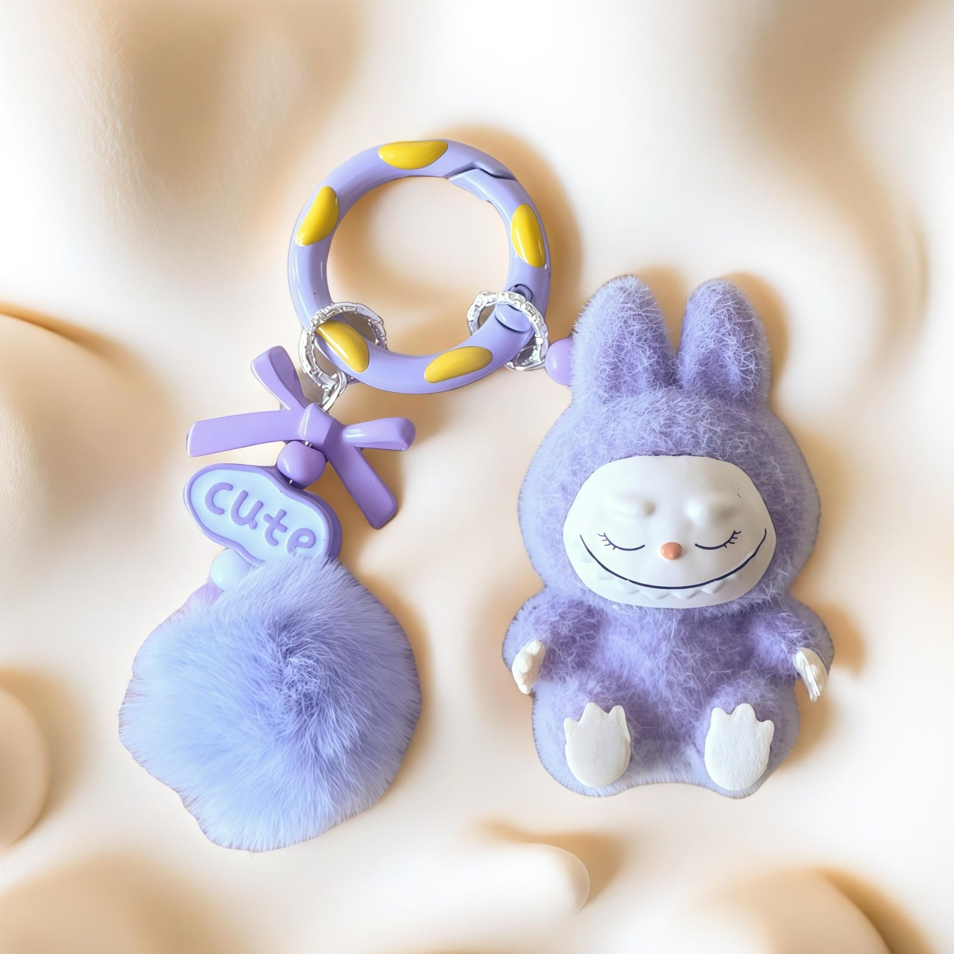 Fuzzy Ball Keychain/Bag Charm/Holiday Gift - Buhigift