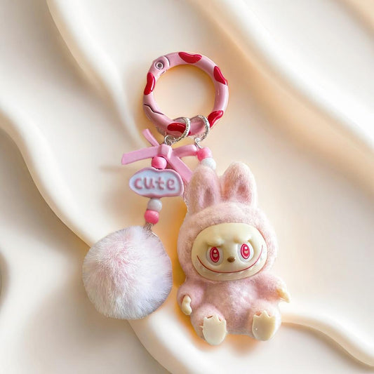 Fuzzy Ball Keychain/Bag Charm/Holiday Gift - Buhigift