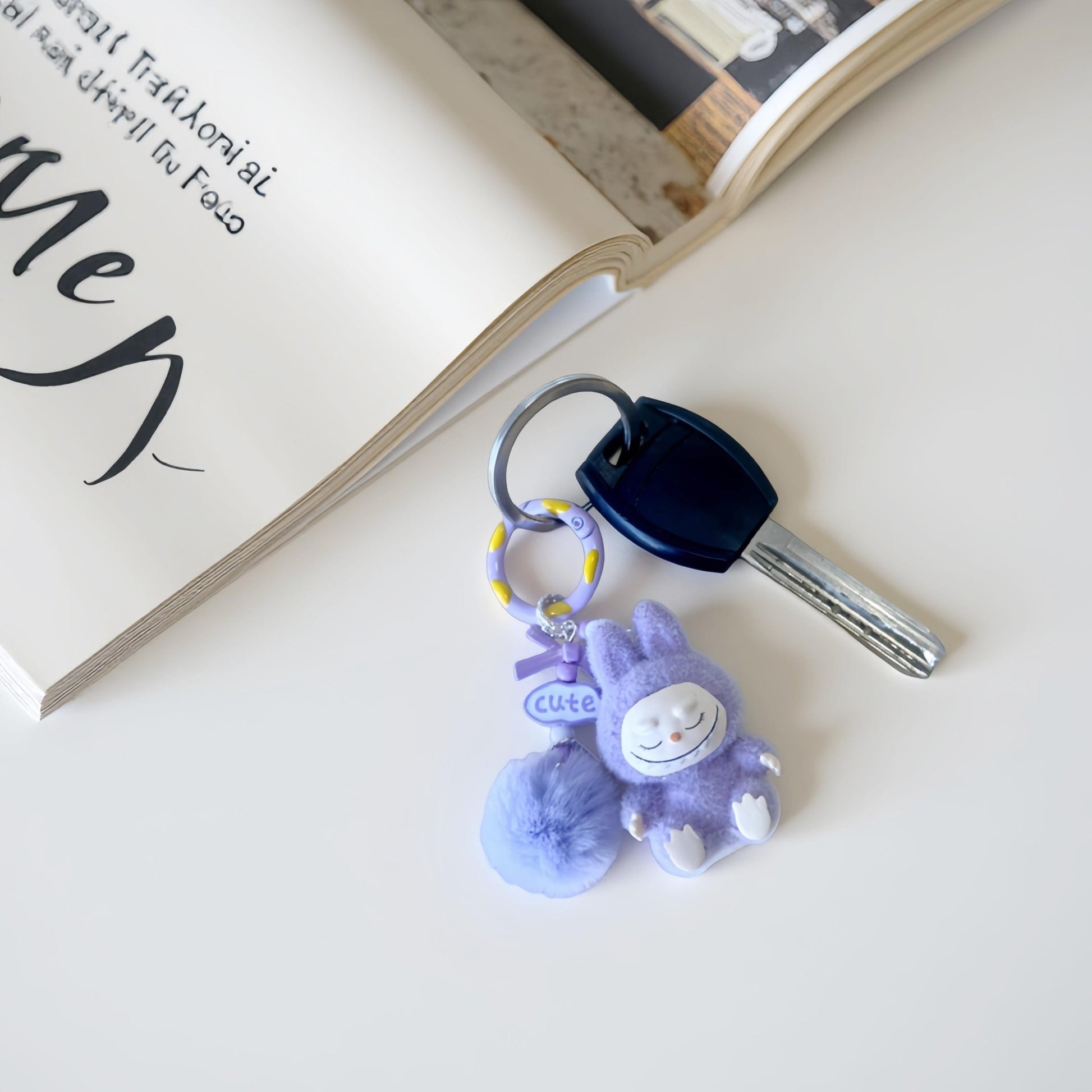 Fuzzy Ball Keychain/Bag Charm/Holiday Gift - Buhigift