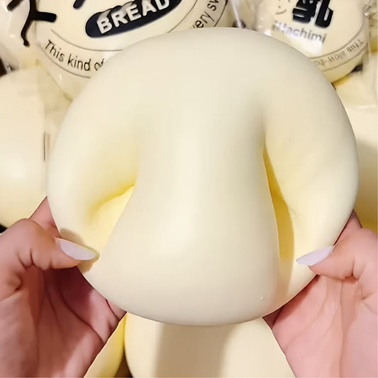 Giant Dumpling Squishy Milk Bun, 4/6 Inch Jumbo Soft Slow Rising Decompression Dough Stress Ball, Anxiety Relief Fidget Toy for Adults, Sensory Squeeze Ball, Novelty Bun Gift - Buhigift