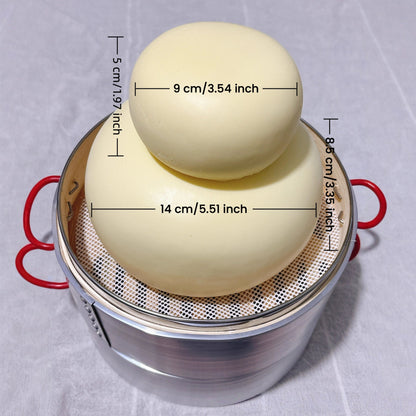 Giant Dumpling Squishy Milk Bun, 4/6 Inch Jumbo Soft Slow Rising Decompression Dough Stress Ball, Anxiety Relief Fidget Toy for Adults, Sensory Squeeze Ball, Novelty Bun Gift - Buhigift