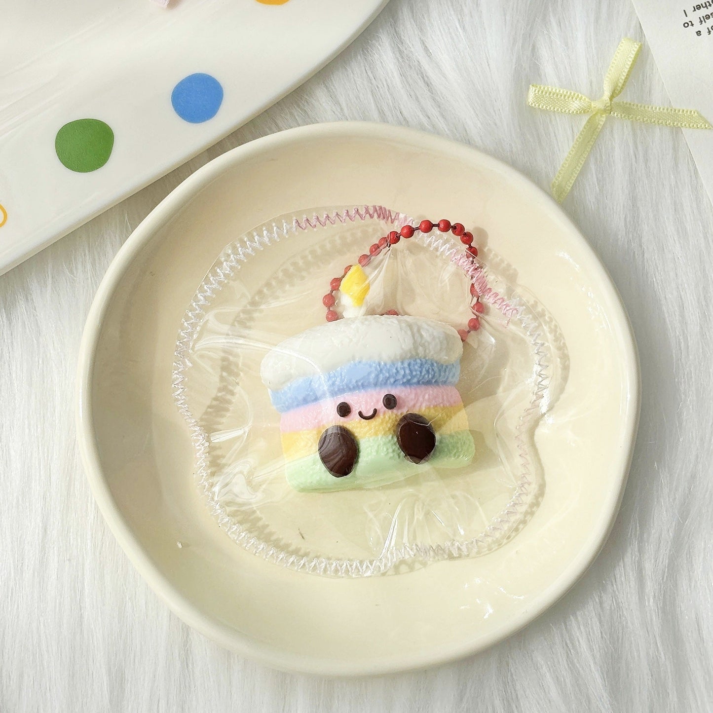 Jellycat Squishy Keychain Bag Charm | Kawaii Cute Gift, Soft Squeeze Toy, Mochi Squishy, Mini Croissant Charm, Stress Relief Fidget, Accessories for Bags & Keys, kids girls gift - Buhigift