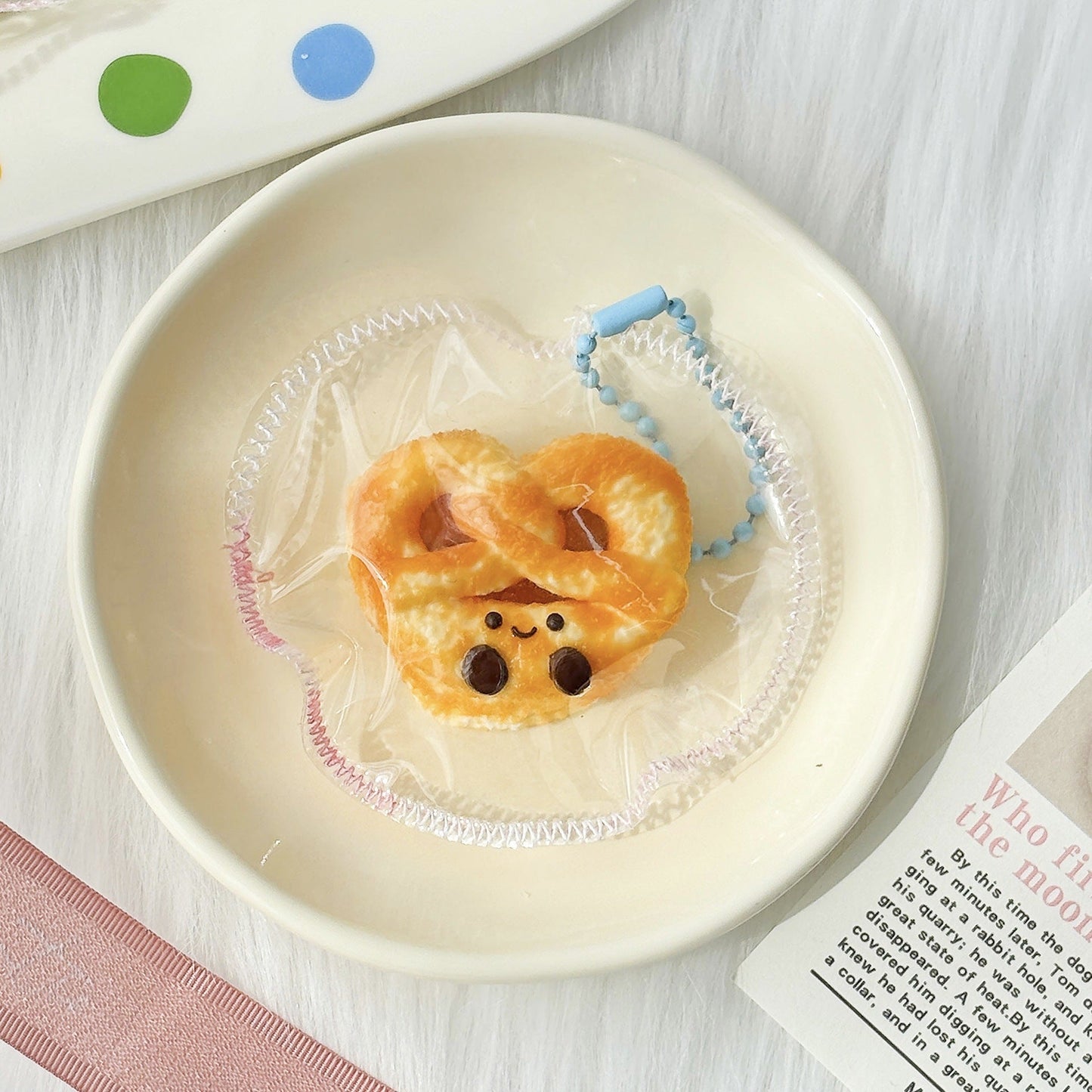 Jellycat Squishy Keychain Bag Charm | Kawaii Cute Gift, Soft Squeeze Toy, Mochi Squishy, Mini Croissant Charm, Stress Relief Fidget, Accessories for Bags & Keys, kids girls gift - Buhigift