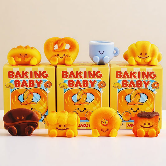 Jellycat Style Mini Bread Blind Box - Kawaii Bakery Micro Figures, Cute Squeeze Charms & Desk Decor - Buhigift