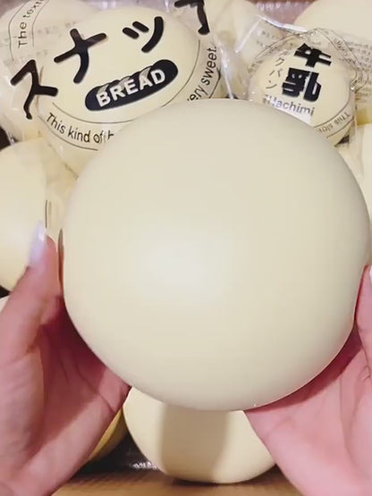 Giant Dumpling Squishy Milk Bun, 4/6 Inch Jumbo Soft Slow Rising Decompression Dough Stress Ball, Anxiety Relief Fidget Toy for Adults, Sensory Squeeze Ball, Novelty Bun Gift