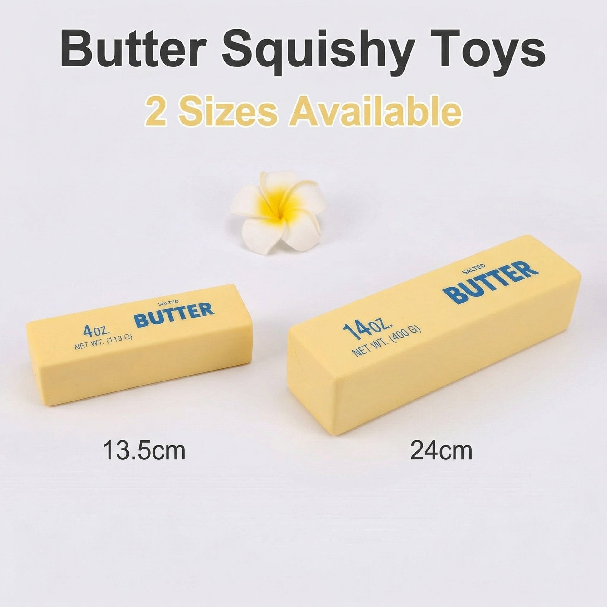 Slow Rising Butter Squishy Jumbo 9.5" & Mini Sizes - Soft PU Squeeze Food Toy, Giant Stress Reliever for Kids & Adults - Buhigift